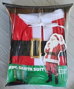 Vintage Weihnachten New Old Stock versiegelt Halco USA 8-teilig Santa Anzug St. Nick Urlaub - Bild 1 von 8