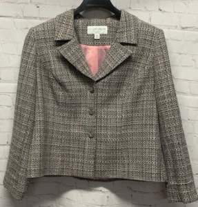 Sag Harbor Blazer Skirt Suit Gray Acrylic Size 16W 2-Piece - Picture 1 of 10
