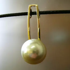 13,9 mm! ORO PERLA MAR DEL SUR 100% SIN TRATAR + COLGANTE YG SÓLIDO 18ct + CERTIFICADO DISPONIBLE - Imagen 1 de 1