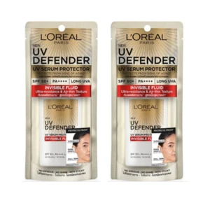 Loreal Paris UV Defender Serum Protector Invisible Fluid Sunscreen SPF 50 x 2 - Picture 1 of 7