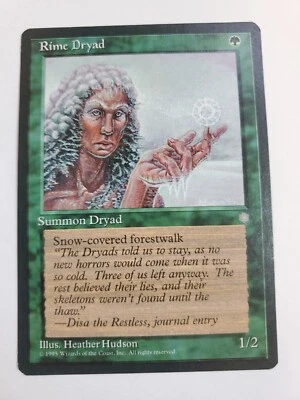MTG Magic The Gathering Card Rime Dryad Summon Dryad Green Ice Age  - Image 1 of 2