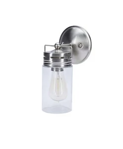 allen + roth Vallymede Farmhouse Vanity Light ~ Brushed Nickel Finish ~ 0612662 - Picture 1 of 7