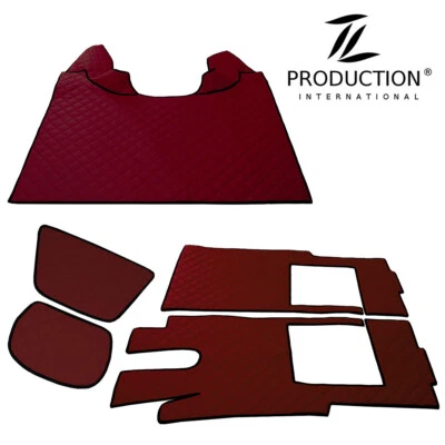 LKW-Kunstlederset DAF EURO 6 (XF 106)  Fußmatte Tunnelabdeckung Ablage Bordeaux - Bild 1 von 4