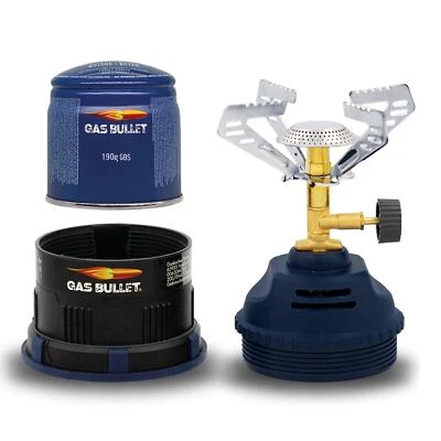 Gas Bullet ® Schnellkocher Duroplast, Kompakter Gaskocher für 190g Kartuschen