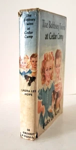 THE BOBBSEY TWINS AT CEDAR CAMP, Laura Lee Hope 1949, #14, with DJ - Picture 1 of 8