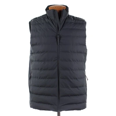 RAINS NWT 100% Polyester Lightweight Puffer Vest Size Medium In Solid Navy - Image 1 of 4