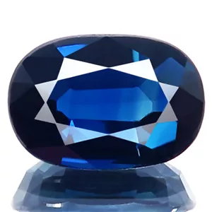 Natural Blue Sapphire 1.91ct Wow Fantastic Rare Best 5A Blue Sapphire Oval Cut - Picture 1 of 7
