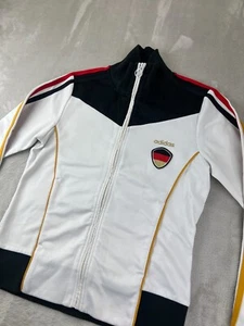 Germany 2006 WC Adidas Team Training Jacket Women's M Full Zip White Adidas Y2K - Picture 1 of 15