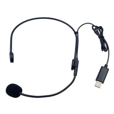 Wire Headset for Computer USB Headset Head Mounted Headphone with Microphone - Image 1 of 4