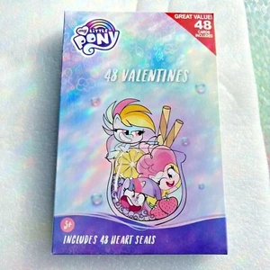 My Little Pony Valentine Card Kit 48 Count w/ Heart Shaped Seals SHIPS FREE NEW - Picture 1 of 7