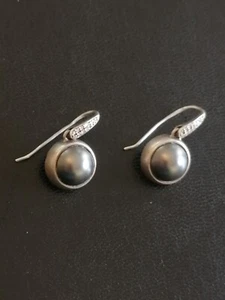 Echte Clio blaue Sterlingsilber 925 Ohrhänger 7 g 25 mm - Bild 1 von 8