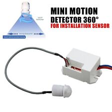 Mini detector de movimiento IR incorporado sensor infrarrojo lámpara interruptor 360° PIR montaje al ras