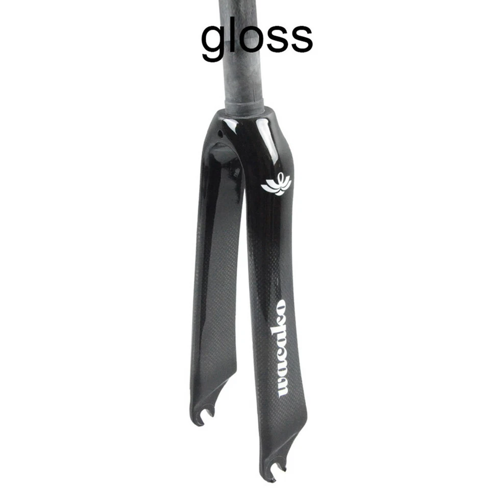 1-1/8 in Carbon Fiber Bicycle Fork Rigid BMX Bike Fork 18/20/22 in C Brake Forks - Image 1 of 4