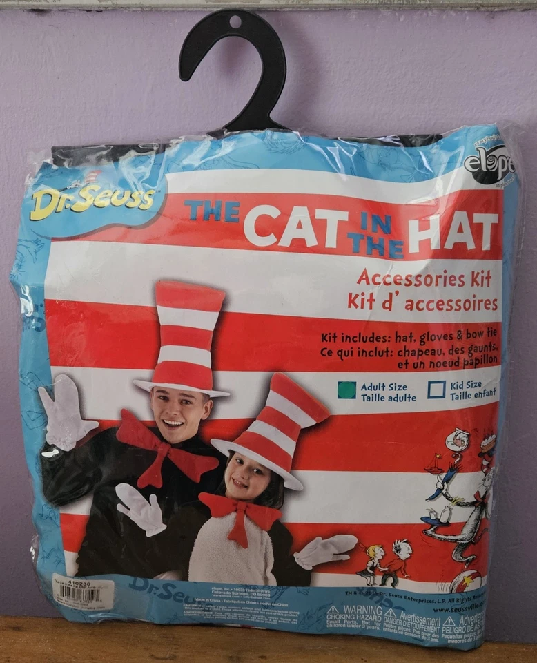 Elope® Dr Seuss Cat In the Hat Jumpsuit Unisex Adult Halloween Costume - Image 1 of 1