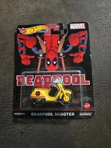 Hot Wheels Pop Culture 1:64 Marvel Dead Pool Scooter Metal Diecast Car Model Toy - Picture 1 of 1