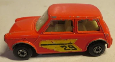 Vintage Matchbox Superfast 1970 Racing Mini No.29 Red Enamel Mini Copper Toy Car - Image 1 of 4