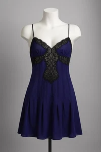 Vintage Victoria's Secret S Babydoll lila Schlupfkleid Plissee Spitze Dessous 90er 00er - Bild 1 von 10