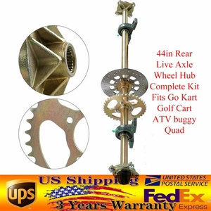 44" Rear Live Axle Wheel Hub Complete Kit For Go Kart Golf Cart ATV Sprocket Hub - Picture 1 of 15