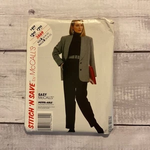 McCalls 3869 Sewing Pattern Jacket Lined Shawl Collar Pants Miss Sz 16-20 UNCUT - Picture 1 of 4
