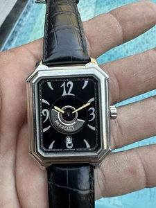 Perrelet Rectángulo Royale Doble Rotor Automático Raro Esfera Negra ¡Mira! - Imagen 1 de 8
