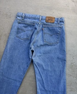Vintage Levis Jeans Mens 36x32 Blue 505 Denim Pants Orange Tab USA Western 90s - Picture 1 of 18