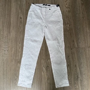Robell Bella 09 White Textured Jeggings Trousers Size 34 Regular UK 8 New - Picture 1 of 5