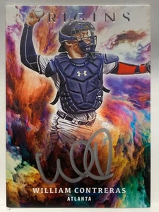 2021 Panini Chronicles Origins William Contreras Rookie Auto Silver Ink RC #OSWI - Picture 1 of 2