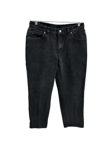 Lee Denim Riders Vintage High Rise Straight Leg Jeans Black Retro Classic - Picture 1 of 9
