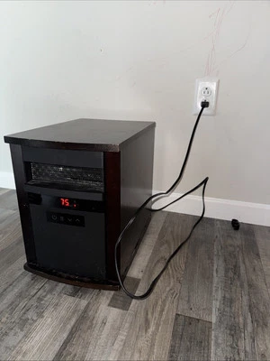 Calentador de Espacio Infrarrojo de Cuarzo, 8 Elementos 1500W Calentador Portátil con Control Remoto, Negro Foto 1 de 3