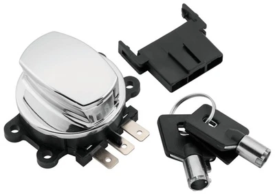 Twin Power Fat Bob Style Ignition Switch - Chrome - 370095 - Image 1 of 3