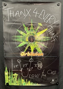 SIGNED The Orb - Orblivion - 1997 Promo Poster Litho Flat 24" x 36" - Picture 1 of 2