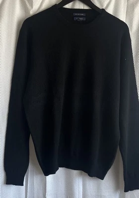 Suéter tejido de lujo Cashmere Club Room para hombre negro 100 % cachemir fino mediano Foto 1 de 4