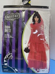 Beetlejuice Lydia Deetz Adult Medium M Spirit Halloween Costume Dress Veil - Picture 1 of 7