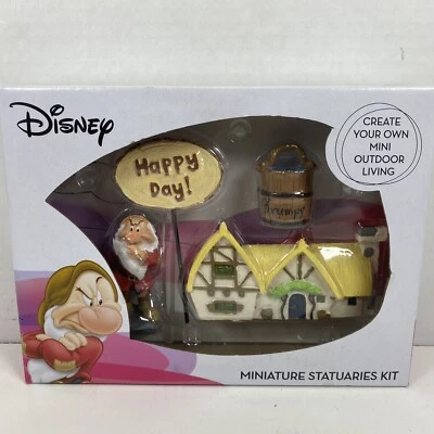 NEW Fairy Garden Set Grumpy Miniature Statuaries Kit Snow White & 7 Dwarfs - Image 1 of 4