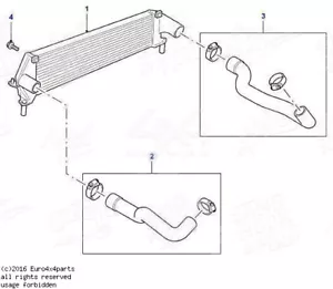 Manguera de colector de entrada intercooler Land Rover Defender 2.4 PNH500660 - Imagen 1 de 2