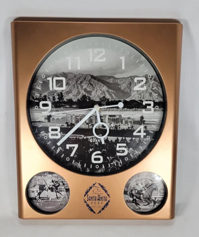 SANTA ANITA PARK - 75TH ANNIVERSARY WALL CLOCK (1934 -2009) Humidity & Temp Gage Cover
