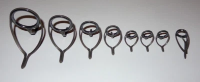 Новый набор из 7 направляющих для спиннинга Fuji MNSG + MNST Tip Gunsmoke SIC - Изображение 1 из 4