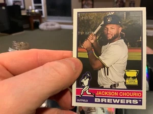 2025 Topps Heritage Flipped Bat Variation Jackson Chourio (#106) Brewers SSP - Imagen 1 de 1