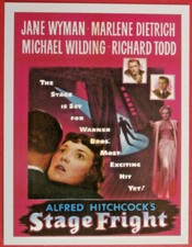ALFRED HITCHCOCK - Card # 16 - Movie Idols Set - STAGE FRIGHT