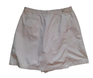 Preswick & Moore Beige Wrap Skirt Skort Y2K Retro Style Preppy Women Size: 16W - Picture 1 of 6