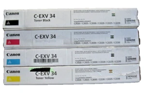 Original Canon Toner Set C-EXV 34 KCMY für iR Adv C2020, C2025, C2220, C2225 - Bild 1 von 1