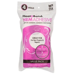 Thermoweb 3719 HeatnBond Hem Iron-On Adhesive - 4 pack - alterations/repairs - Picture 1 of 4