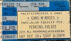 1987 GUNS N ROSES Perkins Palace Pasadena CA 12-26 CONCERT TICKET STUB Slash