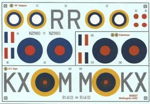VICKERS WELLINGTON Mk.IA/IC 1/72 DECALS DA KIT AIRFIX - 130x90mm ca. - Foto 1 di 1