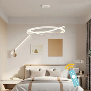 Modern Pendant Lights LED Dimmable Lamp White Ceiling Lights Kitchen Chandeliers - Picture 1 of 14