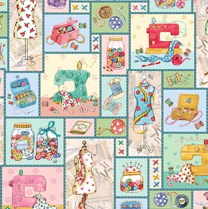 Quilting Patchwork Sewing Fabric Sew Pretty Patchwork Allover 50x55cm FQ - Picture 1 of 1