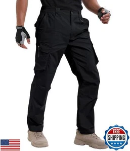NATUVENIX Ripstop Men's Tactical Pants,Stretch Cargo Work Pants for Men Water - Picture 1 of 5