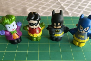 Fisher Price Little People Batman Batgirl Robin Joker Figure Toys Lot Of 4 - Picture 1 of 17