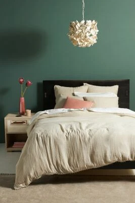 Funda nórdica completa Anthropologie reversible gasa aireada gris claro Foto 1 de 4