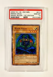 Yu-gi-oh Maha Vailo Holo 1st Edition Psa 10 Magic Ruler #012 - Picture 1 of 1